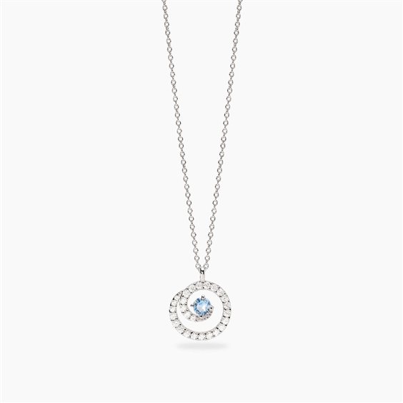 Collana Mabina Donna Sogni d'Oro in Argento Acquamarina sintetica 553861 - 553861